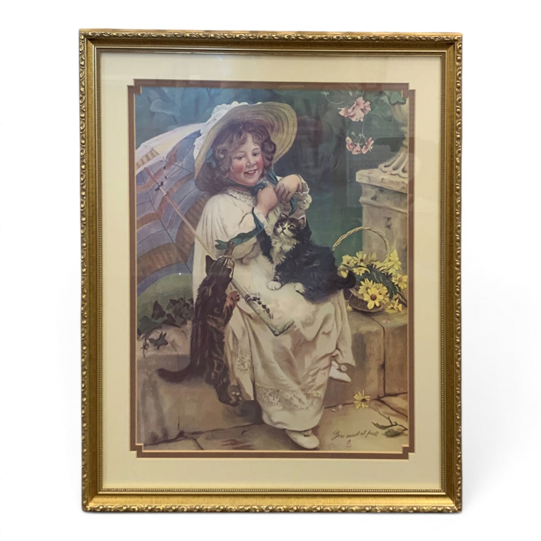 Framed Art Print Titled, You Mustn't Pull: Framed Art Print Titled, You Mustn't Pull By Artist Arthur Elsley26" X 22"