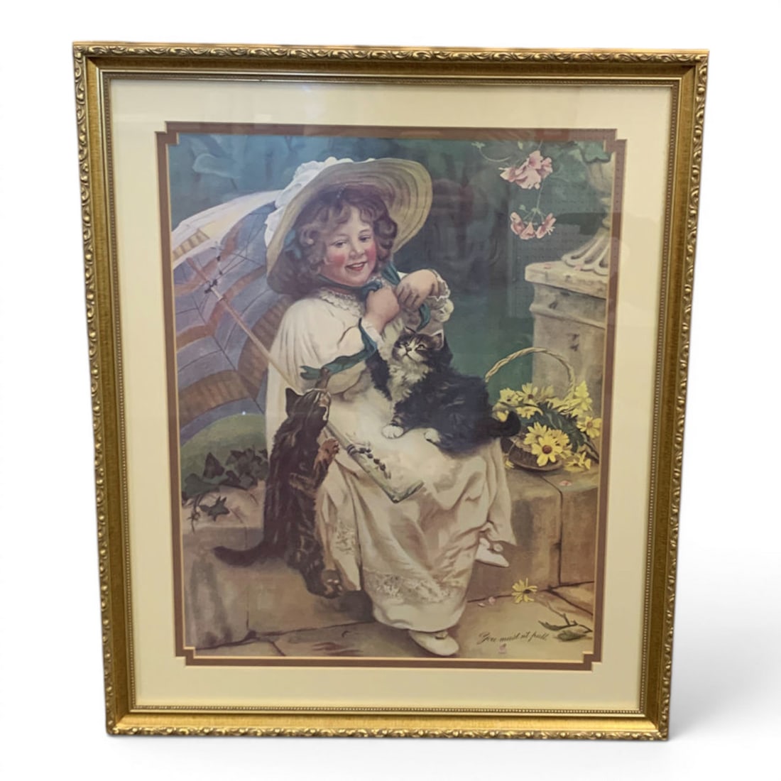 Framed Art Print Titled, You Mustn't Pull - 2