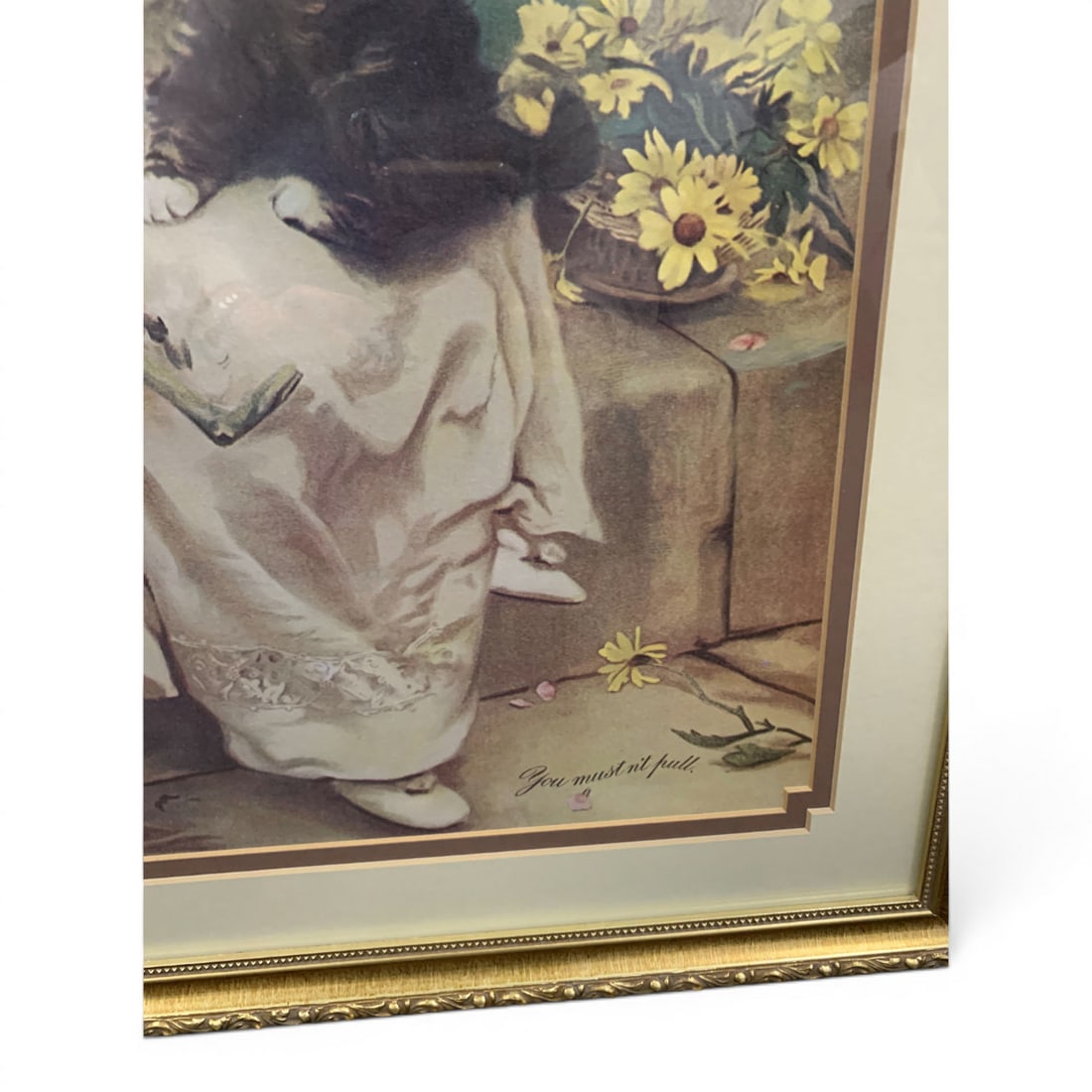 Framed Art Print Titled, You Mustn't Pull - 3