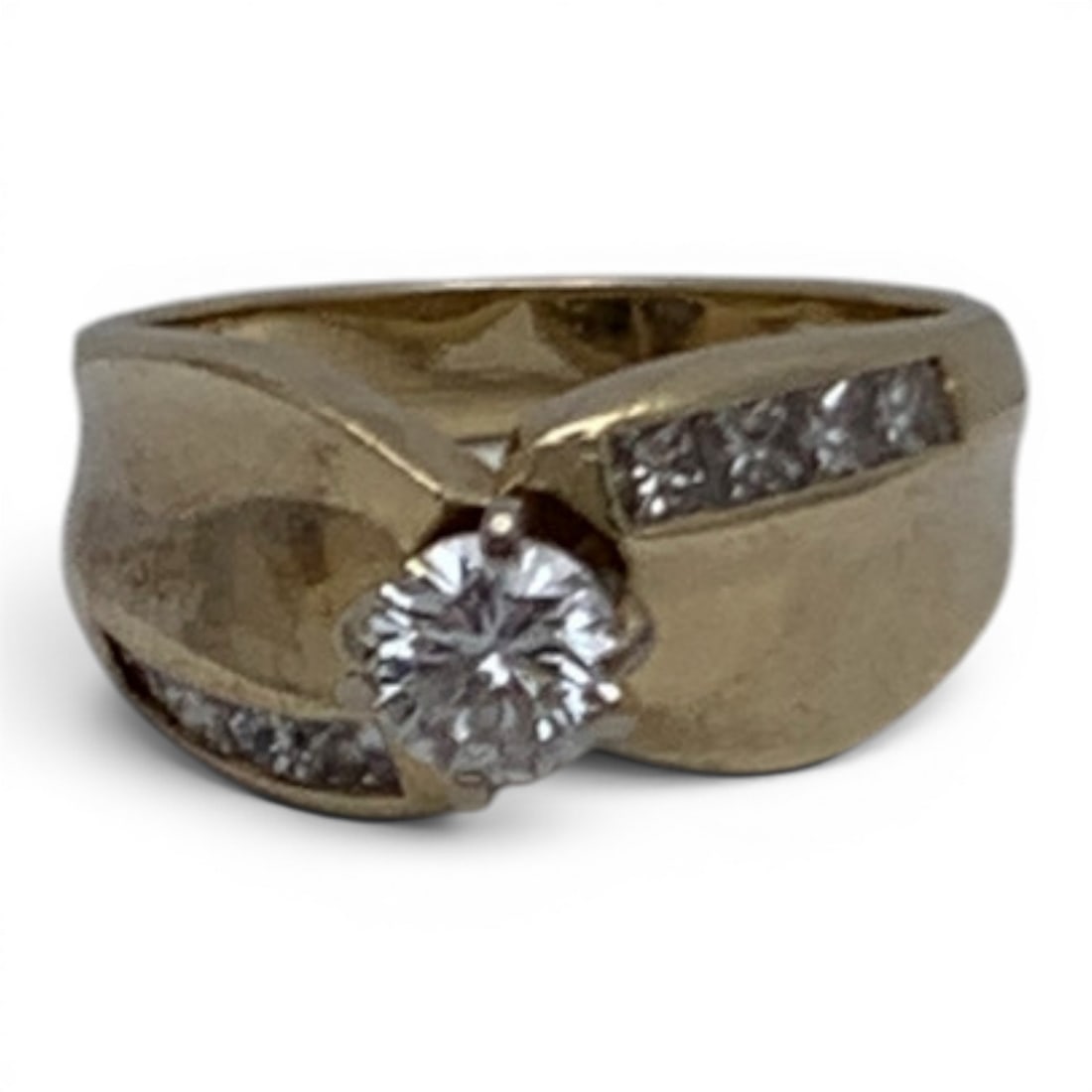 14k Yellow Gold & Diamond Ring - 2