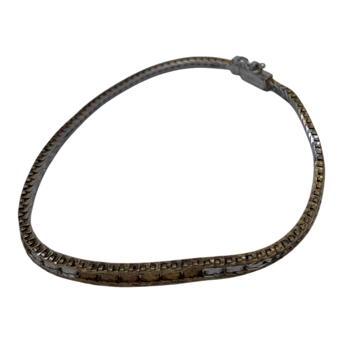 Sterling Silver Italian Tri Tone Bracelet (1 of 8)