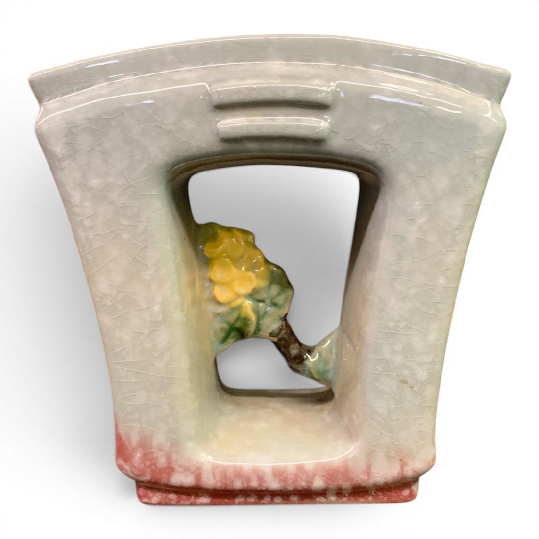 Roseville Artwood Gray Pottery Planter Vase (1 of 9)
