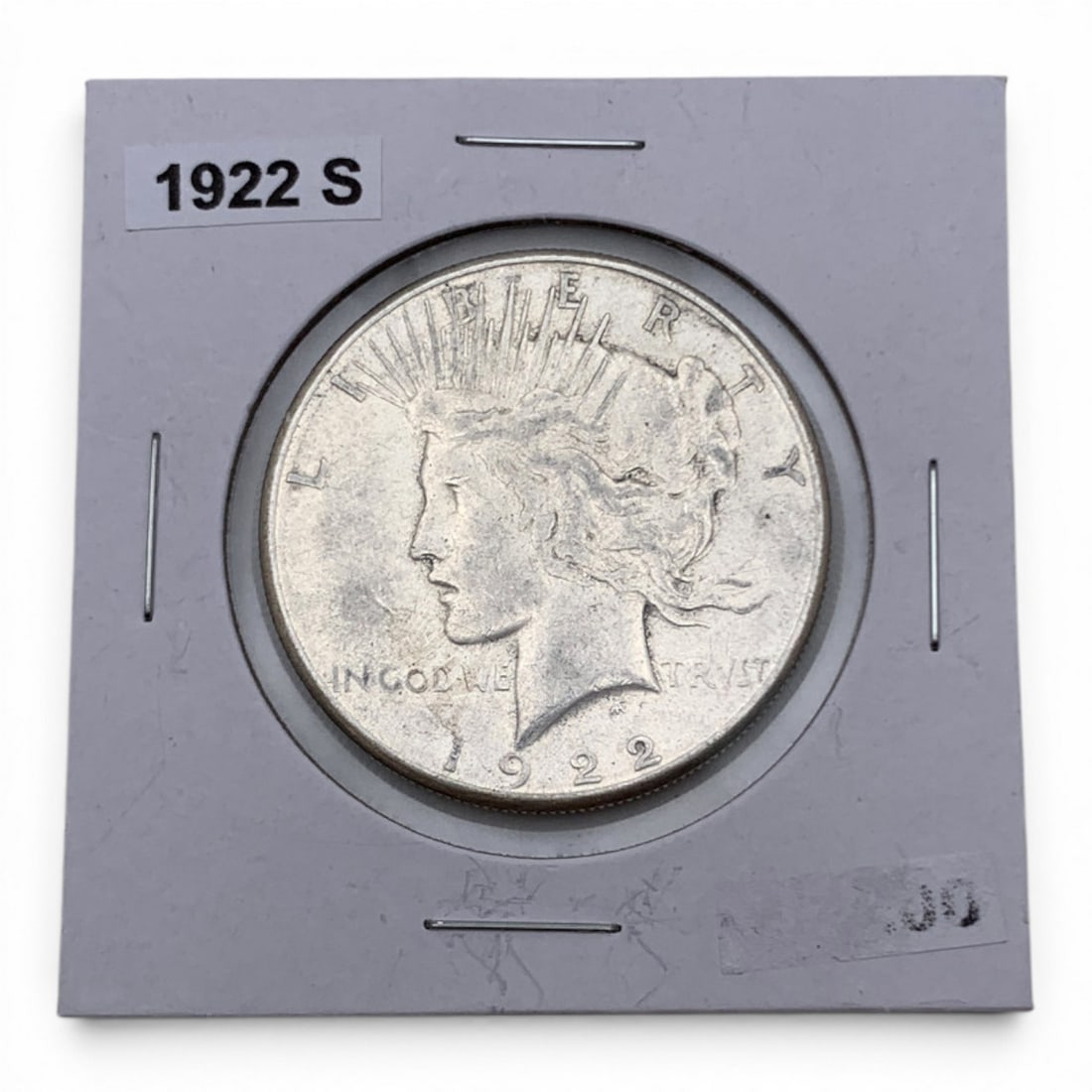 1922 S Silver Peace Dollar: 90% Silver Content - United States Of America, One Dollar