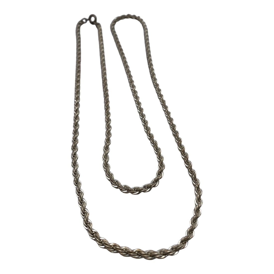 Sterling Silver Rope Style Necklace - 2