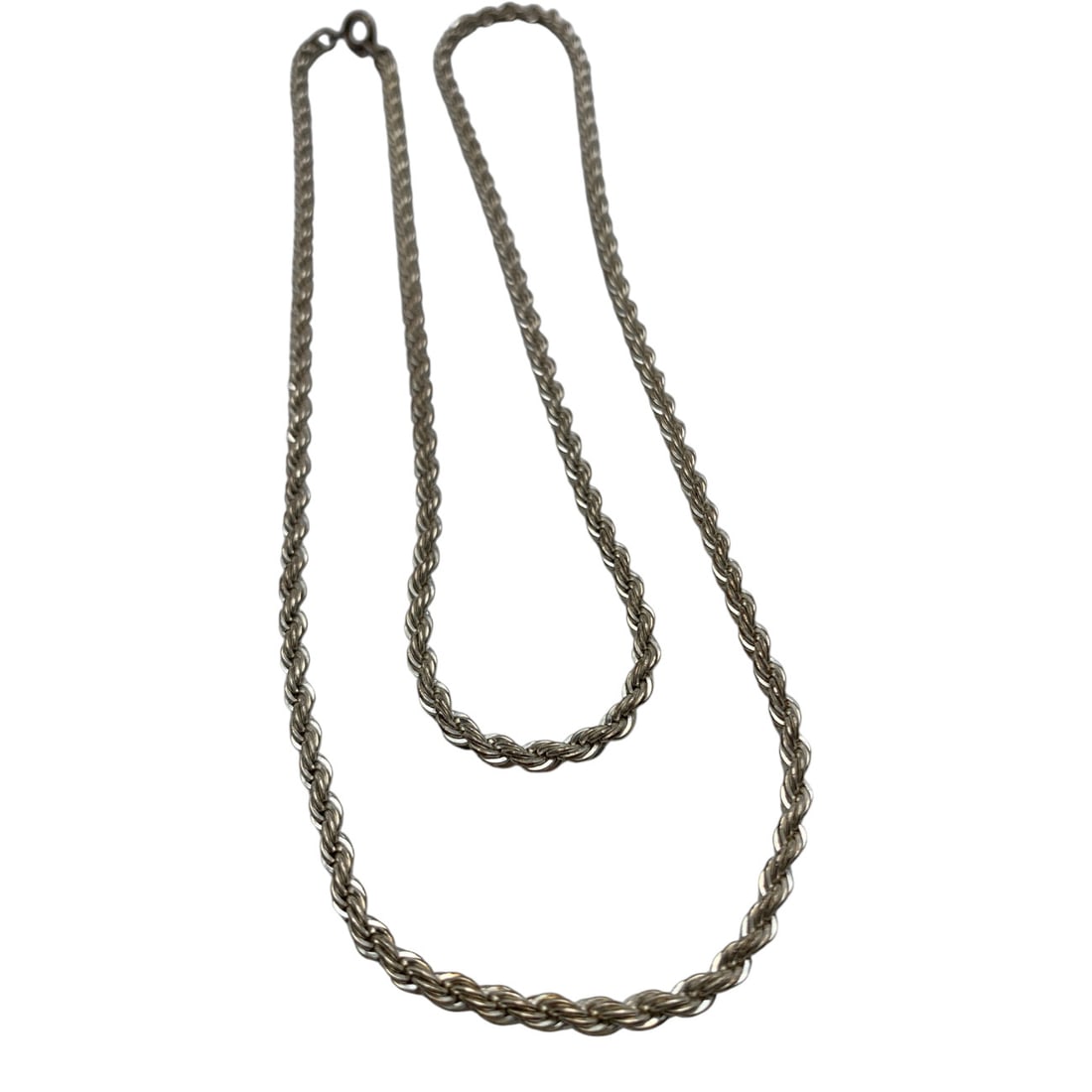Sterling Silver Rope Style Necklace - 4