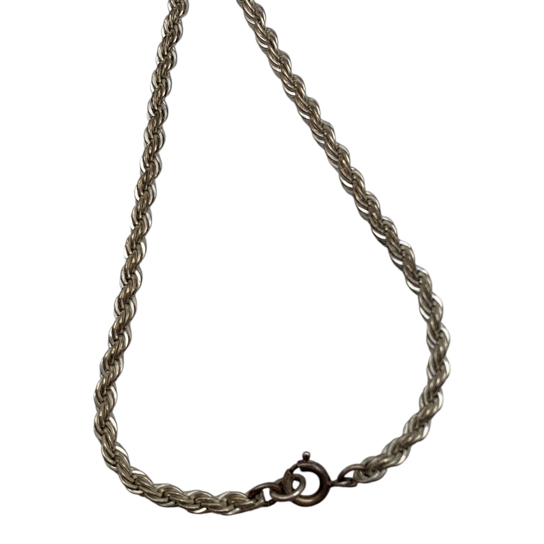 Sterling Silver Rope Style Necklace - 5