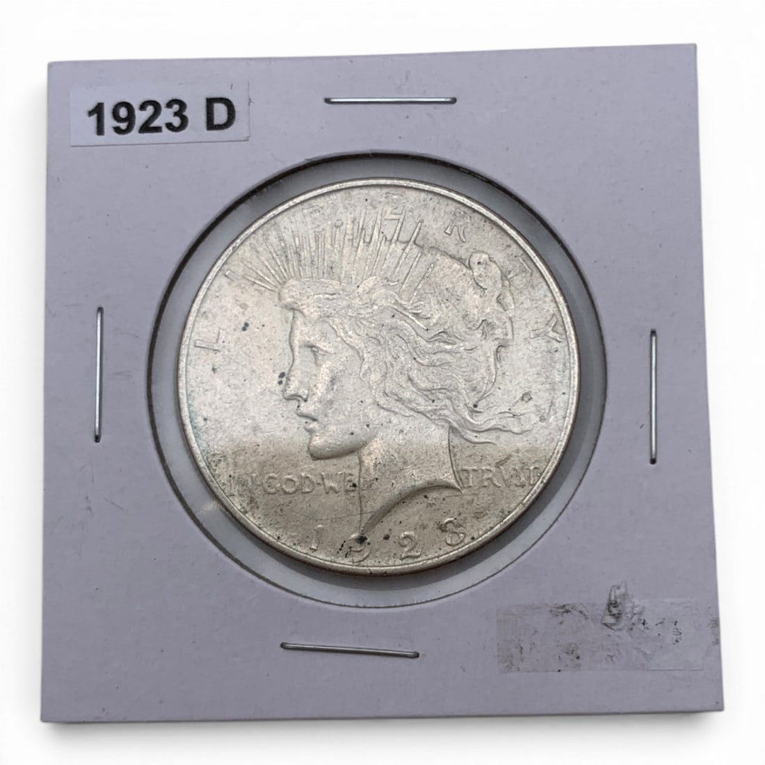 1923 D Silver Peace Dollar: 90% Silver Content - United States Of America, One Dollar