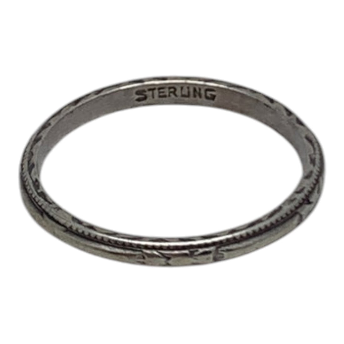 Sterling Silver Band: Marked Sterling - Size 7 - 1.2 Grams