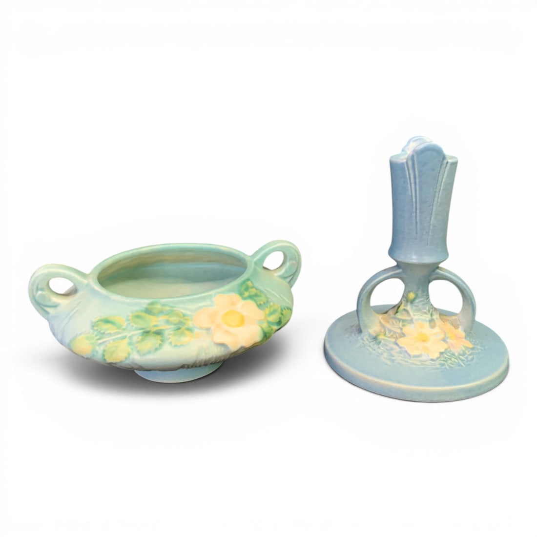 2 Roseville Pottery Pieces: 2 Roseville Pottery Pieces5" Tall & 2 5/8" Tall