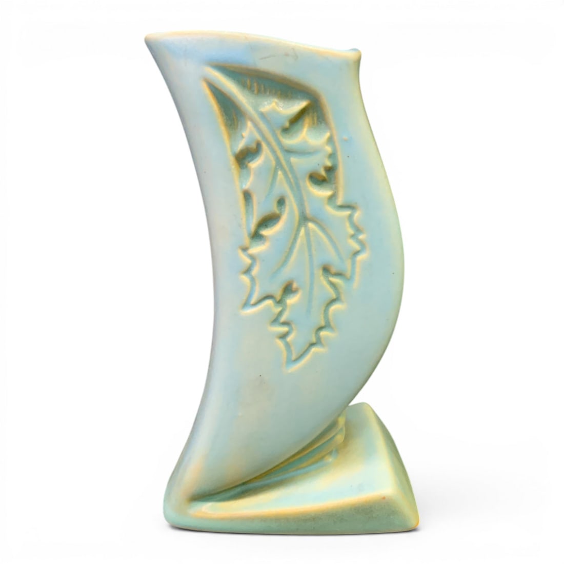 Roseville Pottery Silhouette Vase: Roseville Pottery Silhouette Vase With A Sylized Leaf MotifMarked On Bottom: Roseville Usa, 781-66 1/4" Tall