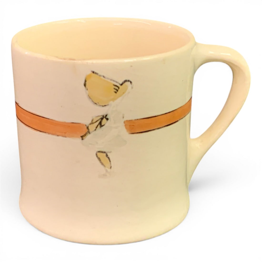 Vintage Roseville Juvenile Creamware Mug: Vintage Roseville Juvenile Creamware Mug Featuring The " Sun Bonnet Sue " Pattern2 7/8" Tall
