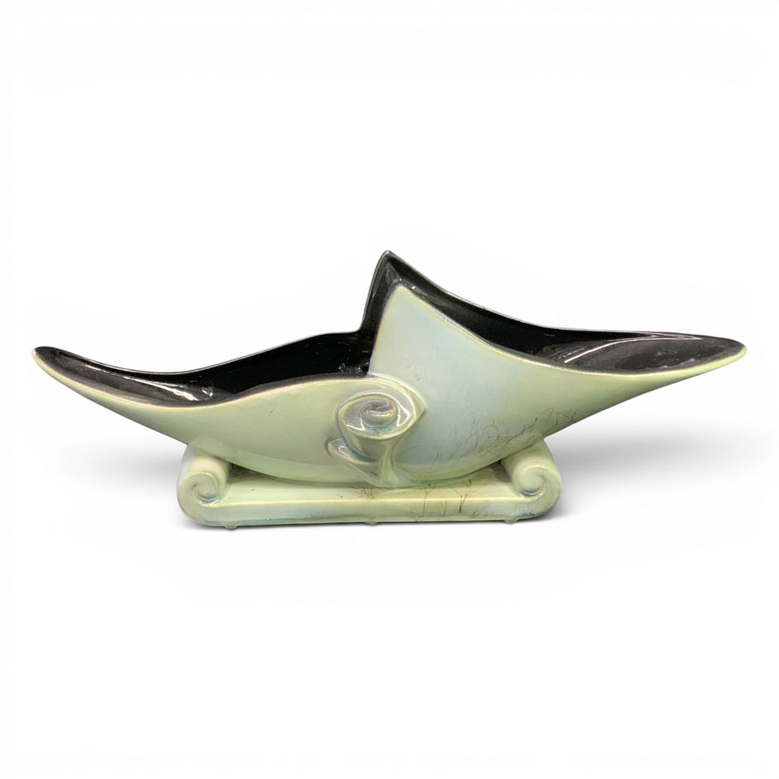 Hull Pottery Parchment And Pine Console Planter - 3