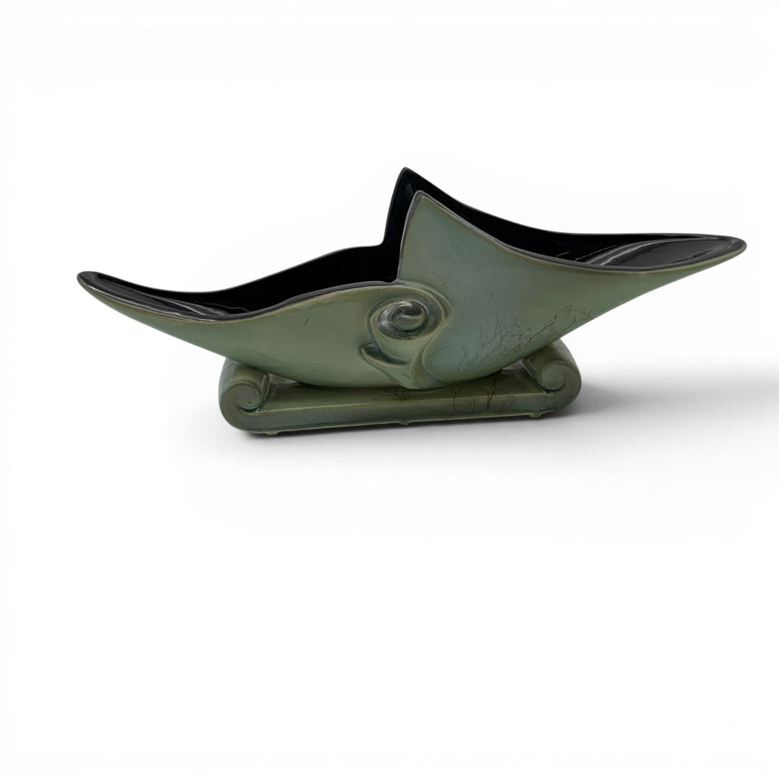 Hull Pottery Parchment And Pine Console Planter - 8
