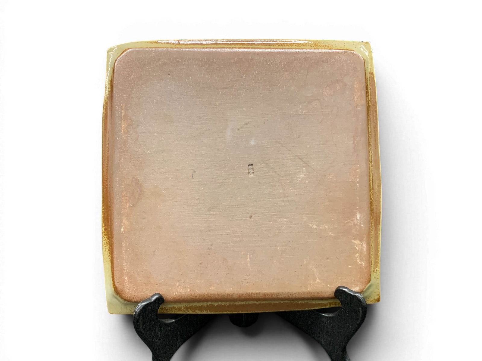 Ceramic Cream Colored Square Tray - 11