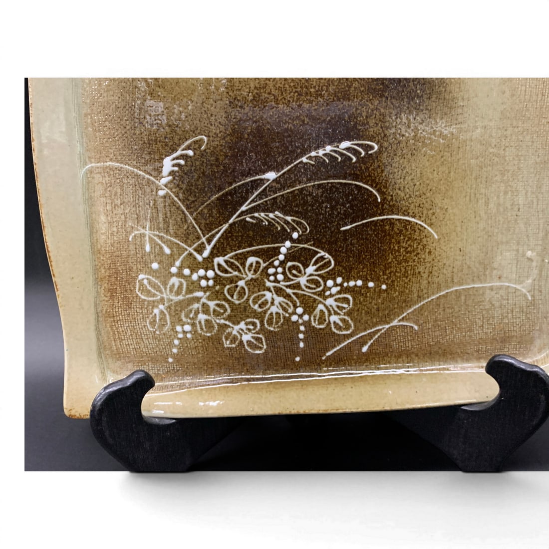 Ceramic Cream Colored Square Tray - 2