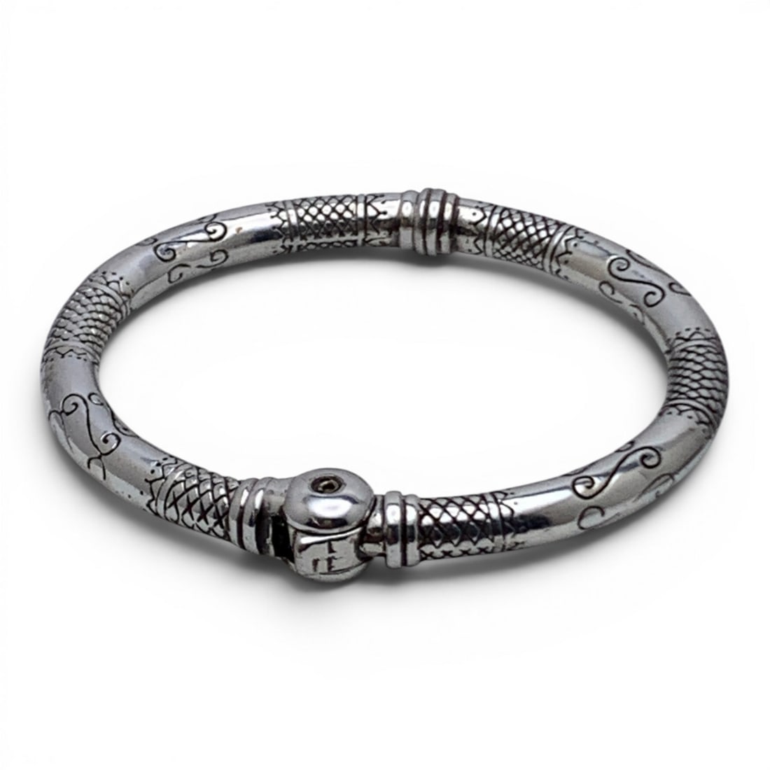 Silver Hinge Bracelet - 4