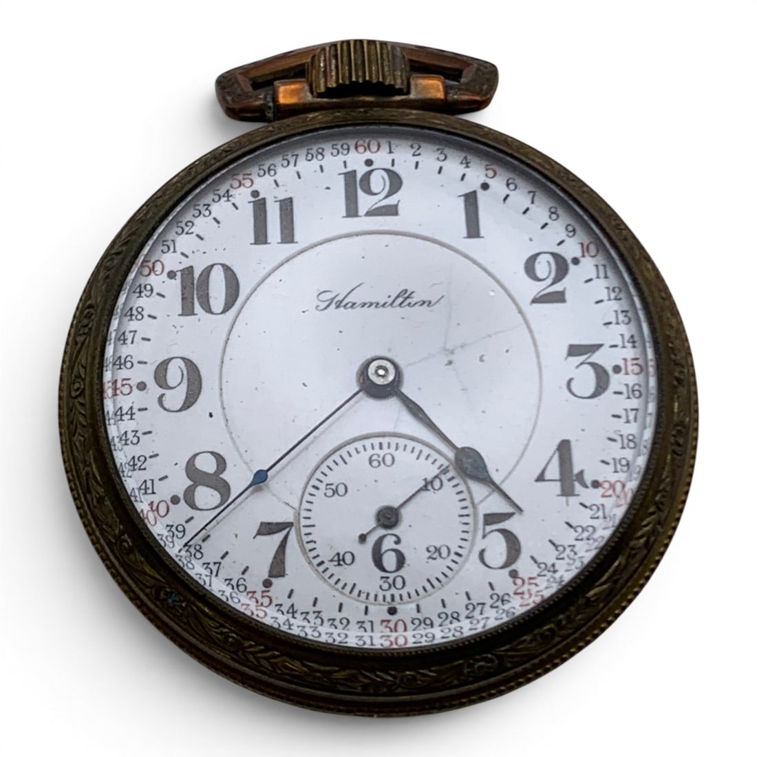 Hamilton 21 Jewels Gold Tone Pocket Watch (1 of 6)