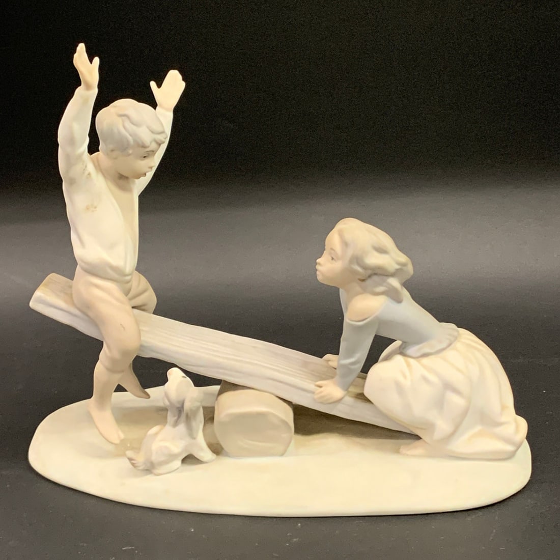 Lladro Figurine, Children Playing See-saw (1 of 12)