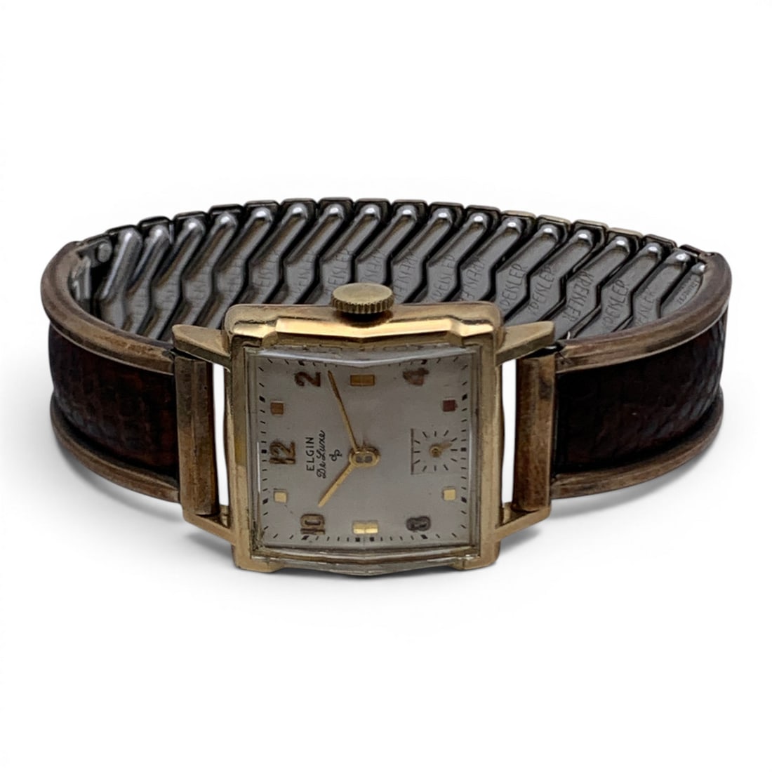 Elgin 10k Gold Filled Stretch Band Wrist Watch (1 of 5)