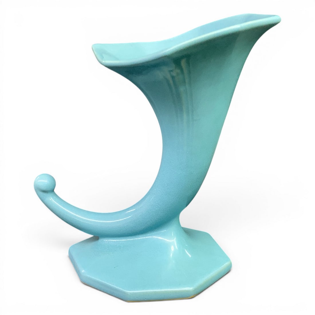 Roseville Russco Turquoise Cornucopia Vase (1 of 12)