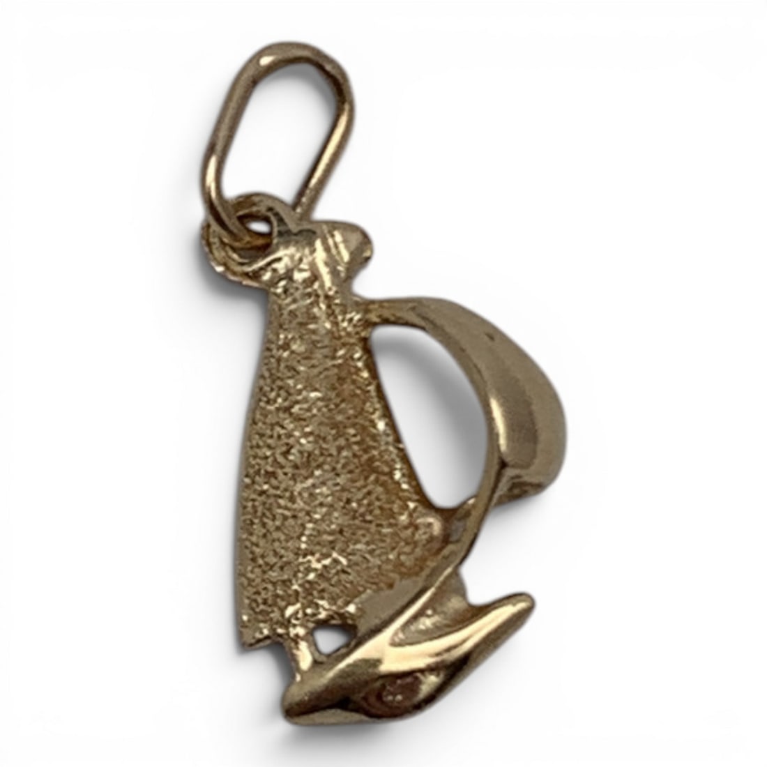 14k Yellow Gold Sailboat Pendant: 14k Yellow Gold Pendant Featuring A Sailboat DesignMarked: 14k - 7/8" Long - 0.9 Dwt