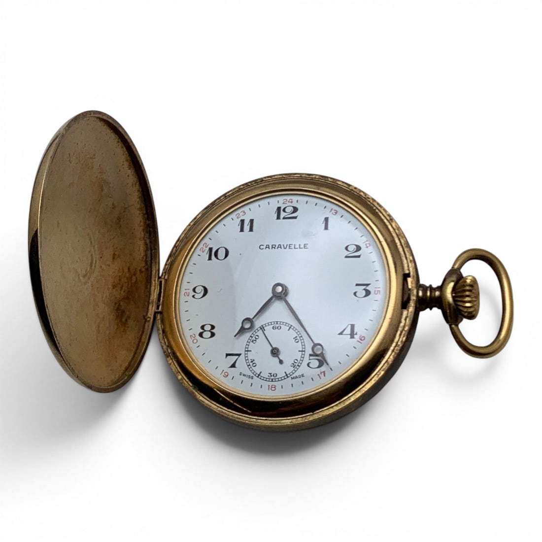Caravelle 17 Jewels Swiss Pocket Watch: Caravelle 17 Jewels Swiss Pocket Watch Marked On Face: Caravelle, Swiss MadeMarked On Back Case: Caravelle Watch Division, Bulova Watch Co Swiss, 890-1Marked On Movement: Caravelle Watch, 17 Jewels2