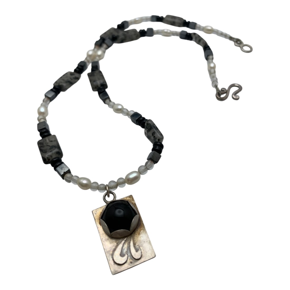 Sterling Silver & Stone Necklace - 3