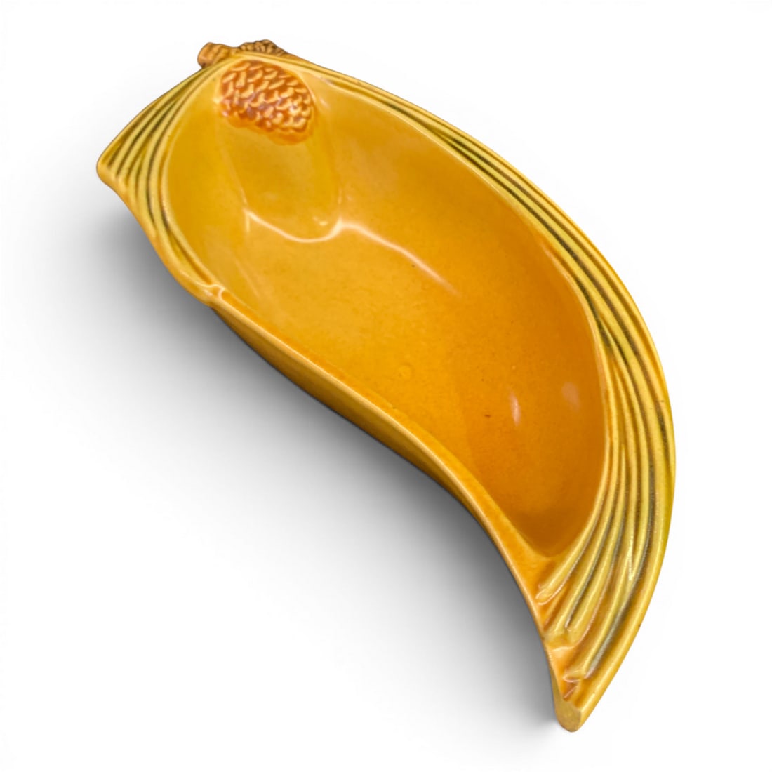 Vintage Roseville Pottery Dish: Vintage Roseville Pottery Dish Marked On Bottom: Roseville Usa, 428-89 1/8" Long