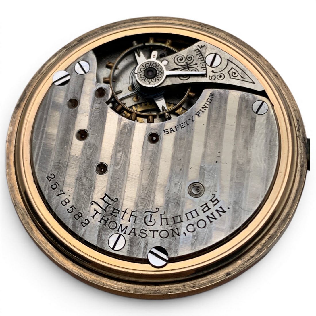 Seth Thomas Gold Filled Pocket Watch - 6