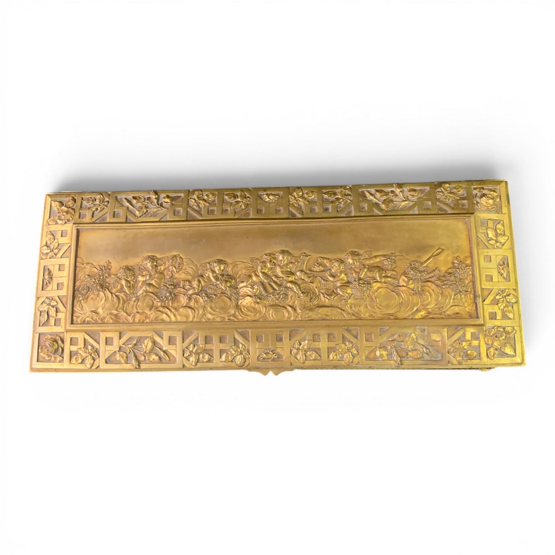 Antique Ovington New York Large French Bronze Box: Antique Ovington New Yoek Large French Bronze BoxMarked On Bottom: Ovington New York16 1/4" Long, 6 1/4" Wide, 4" Tall