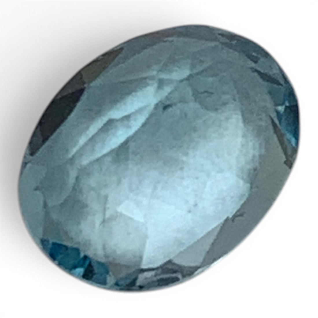 Faceted Oval Cut Blue Topaz Gemstone - 2