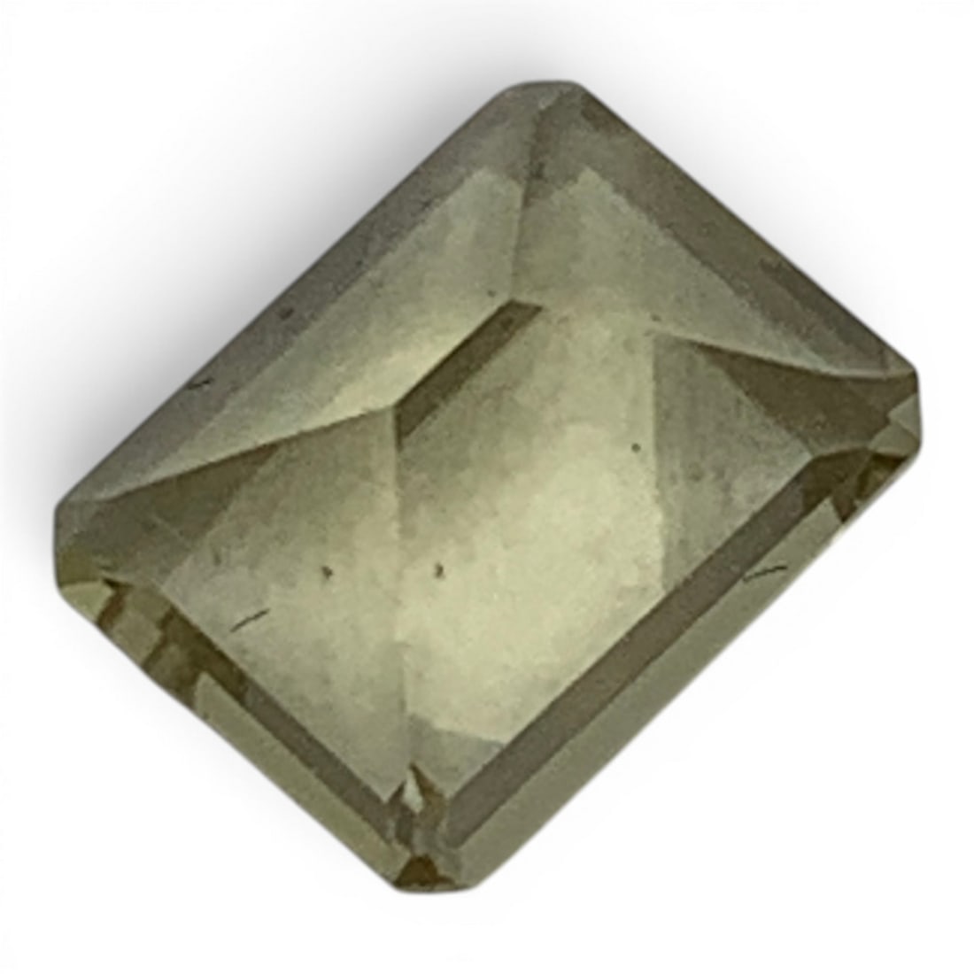 Faceted Rectangular Cut Yellow Citrine Gemstone - 2