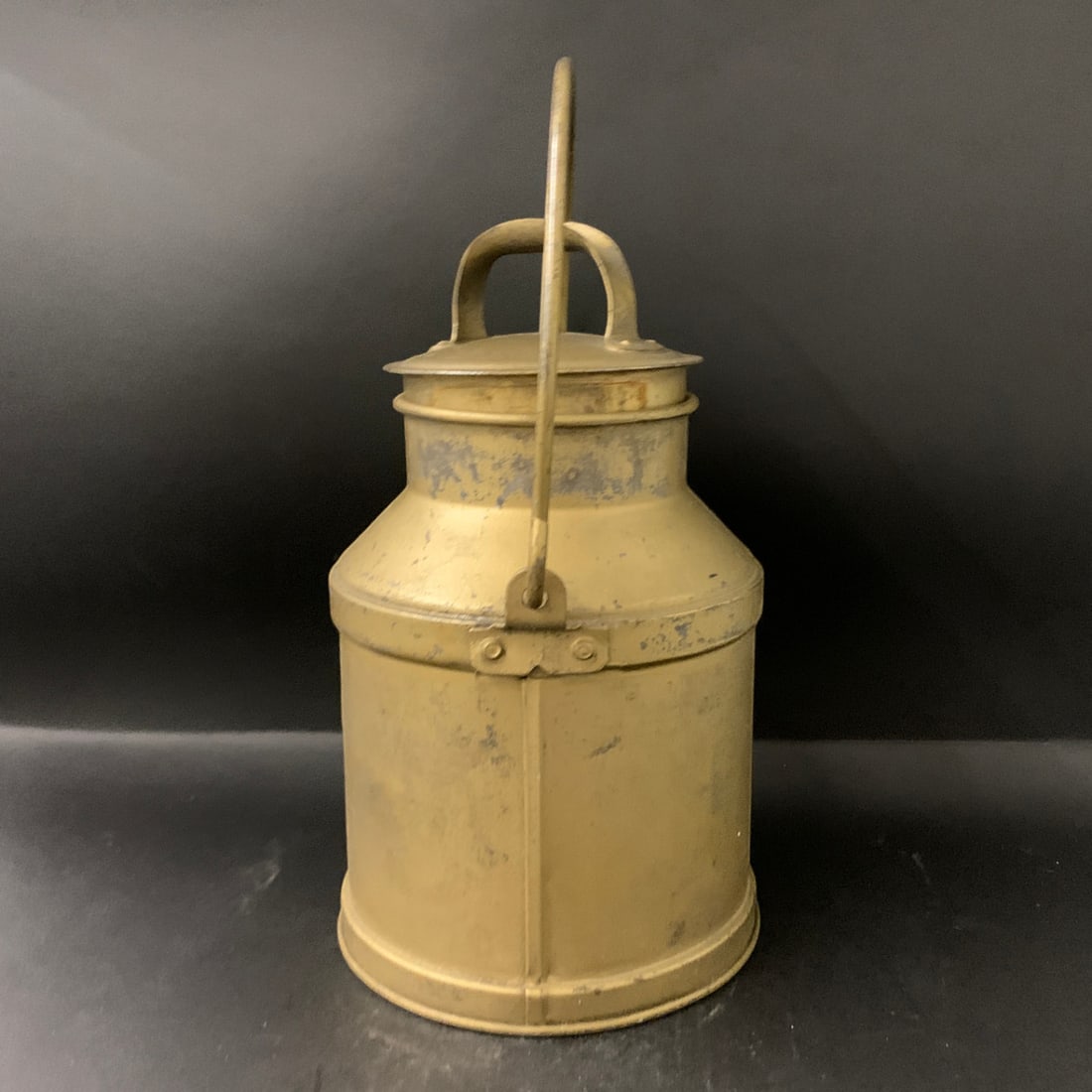 Antique Brass Milk Container - 3