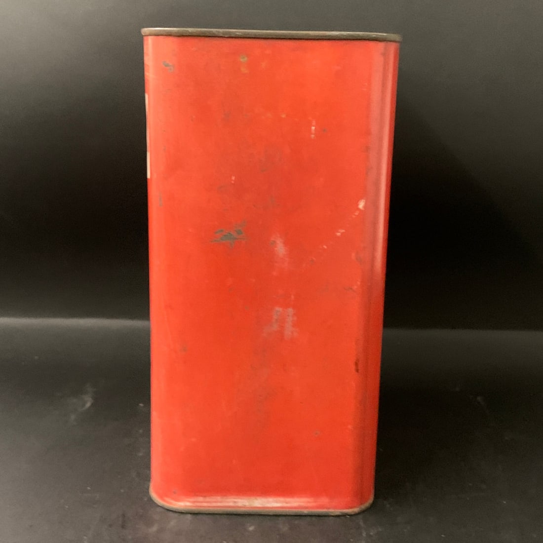 Vintage Red Metal Container - 3