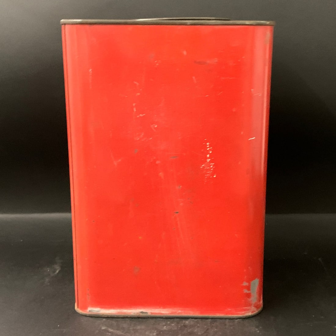 Vintage Red Metal Container - 4