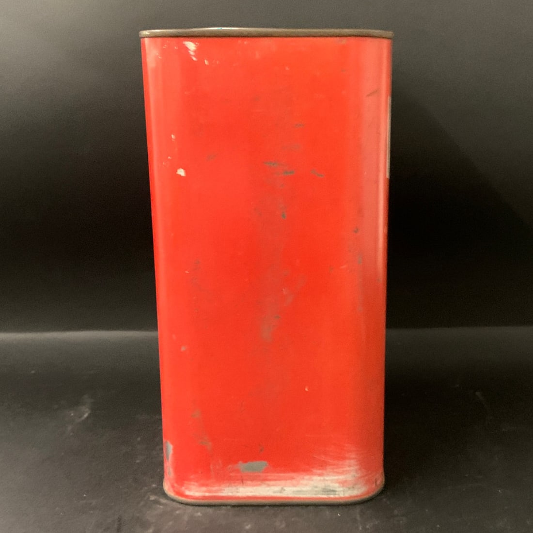 Vintage Red Metal Container - 5
