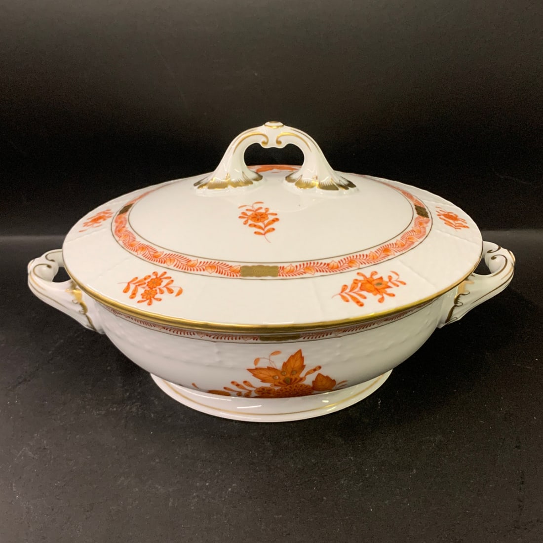 Herend Chinese Bouquet Rust Covered Tureen (1 of 7)