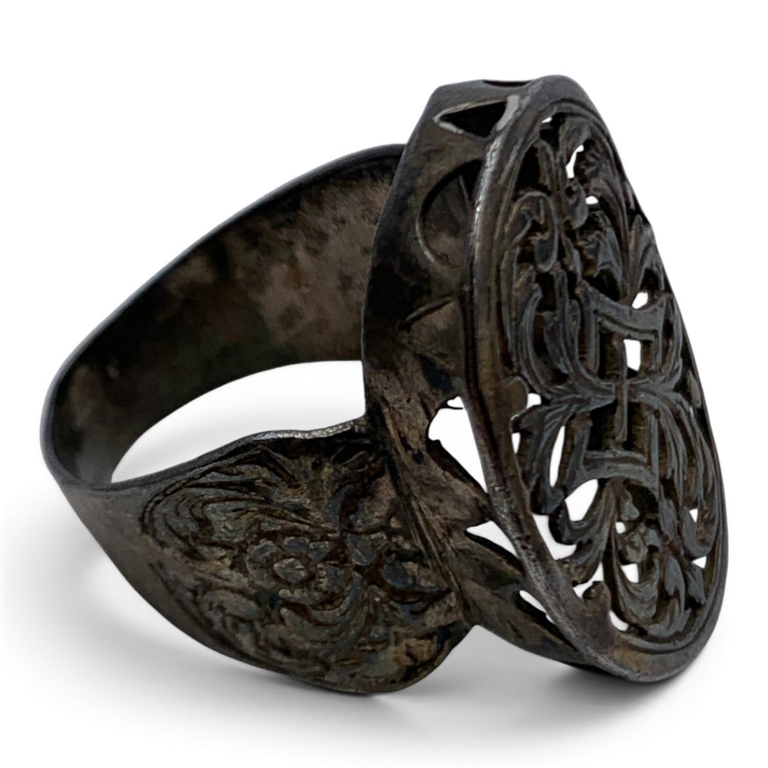 Silver Open Work Ring - 5