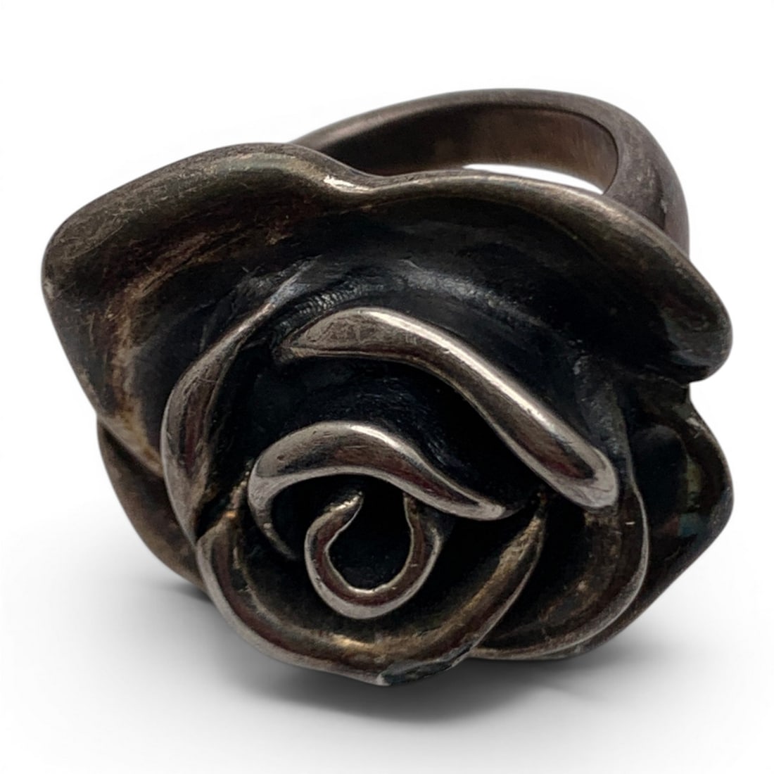 Sterling Silver Rose Flower Ring - 2