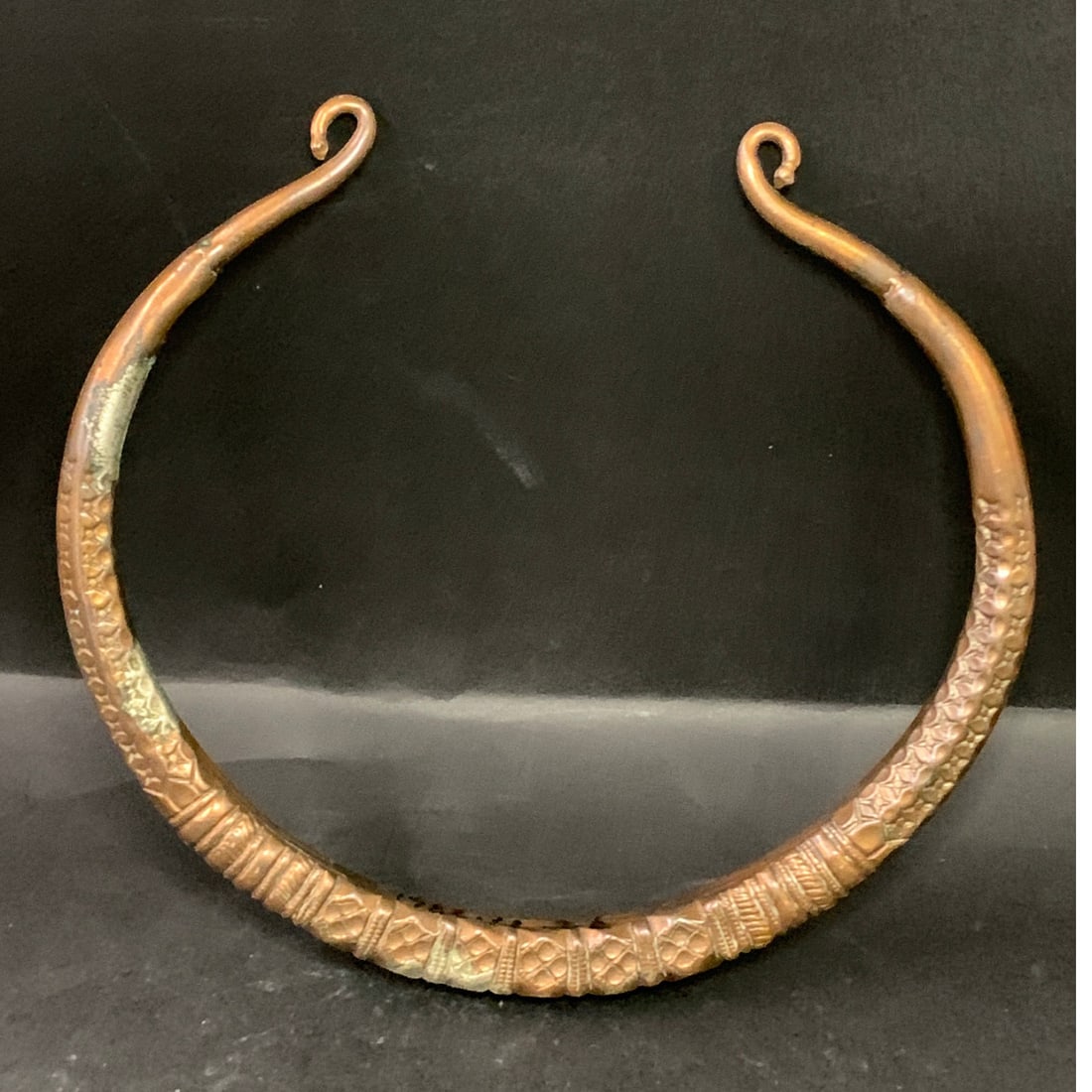 Antique Copper Torque Necklace - 5