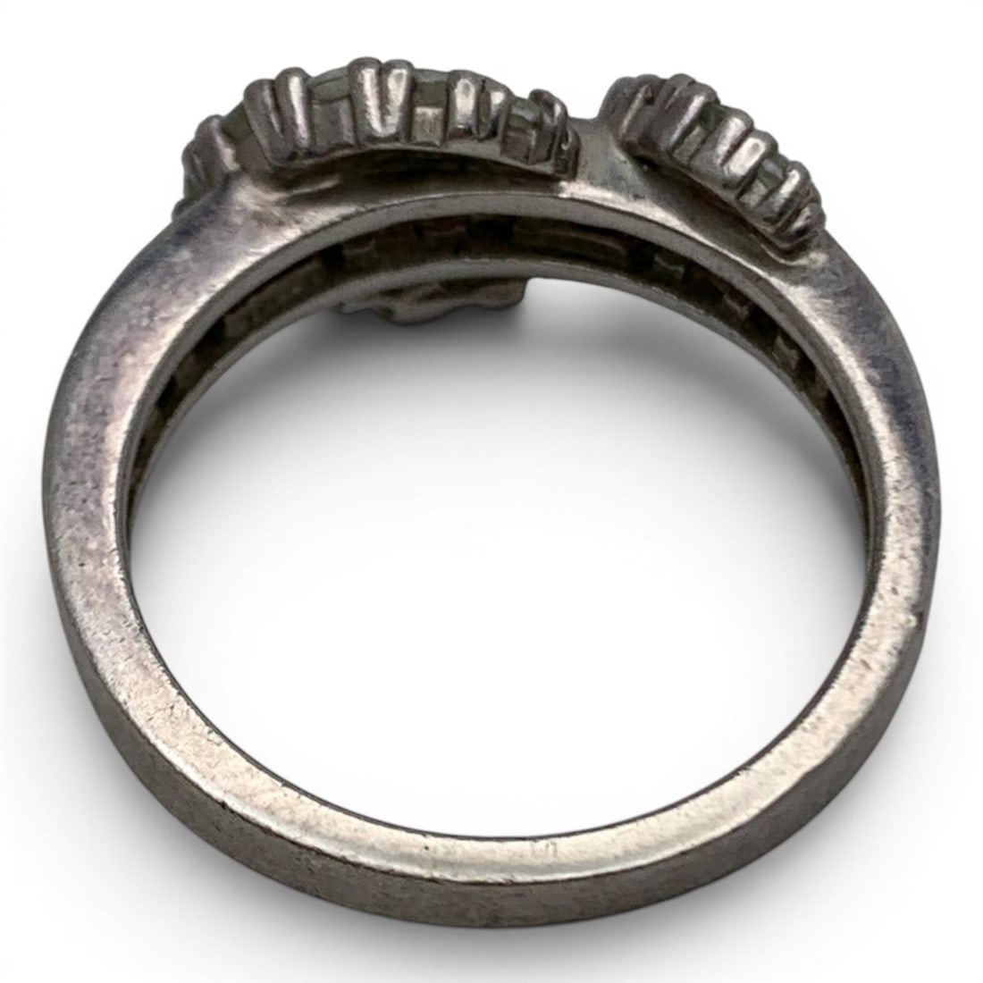 Sterling Silver & Clear Stone Ring - 4