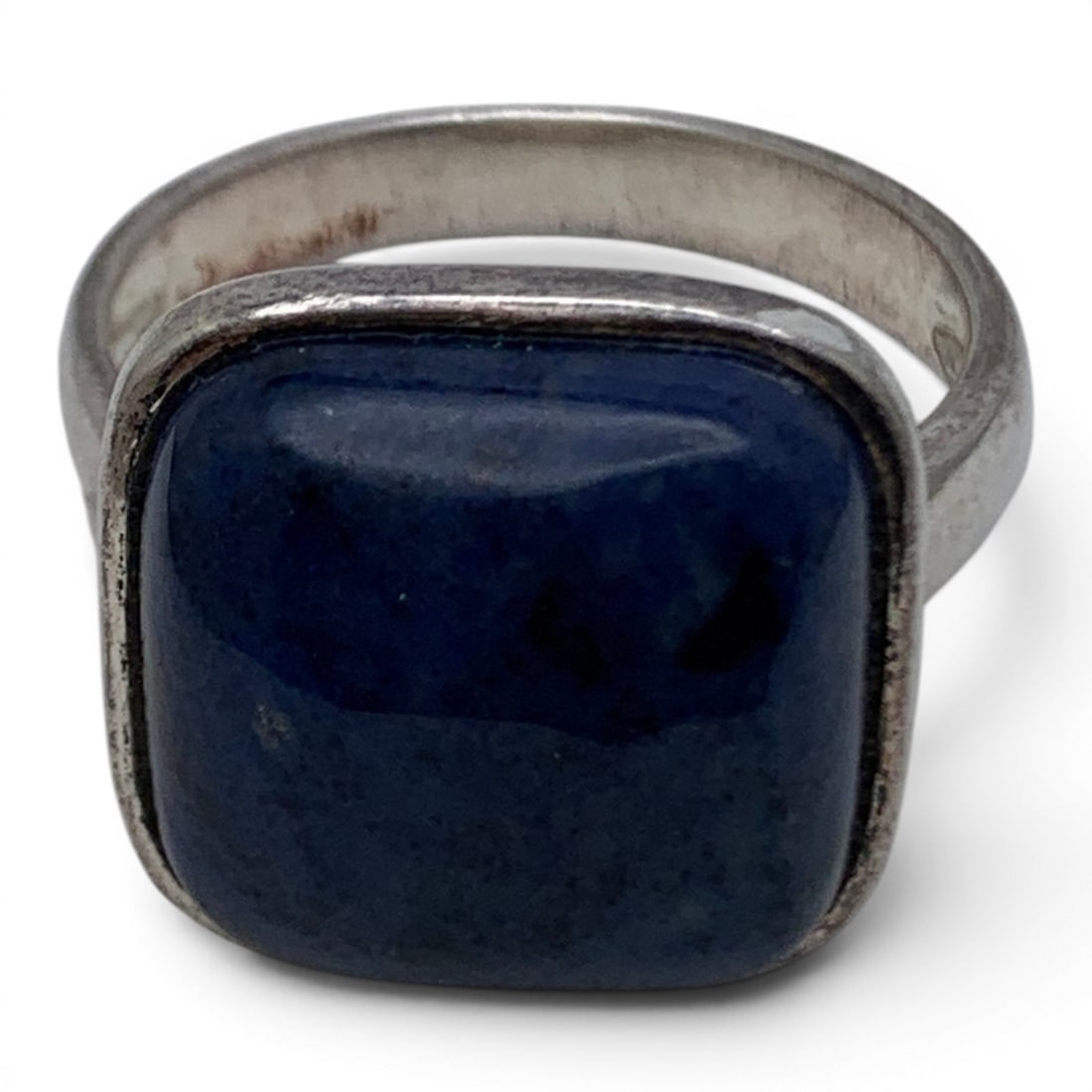 Sterling Silver & Blue Stone Ring - 2
