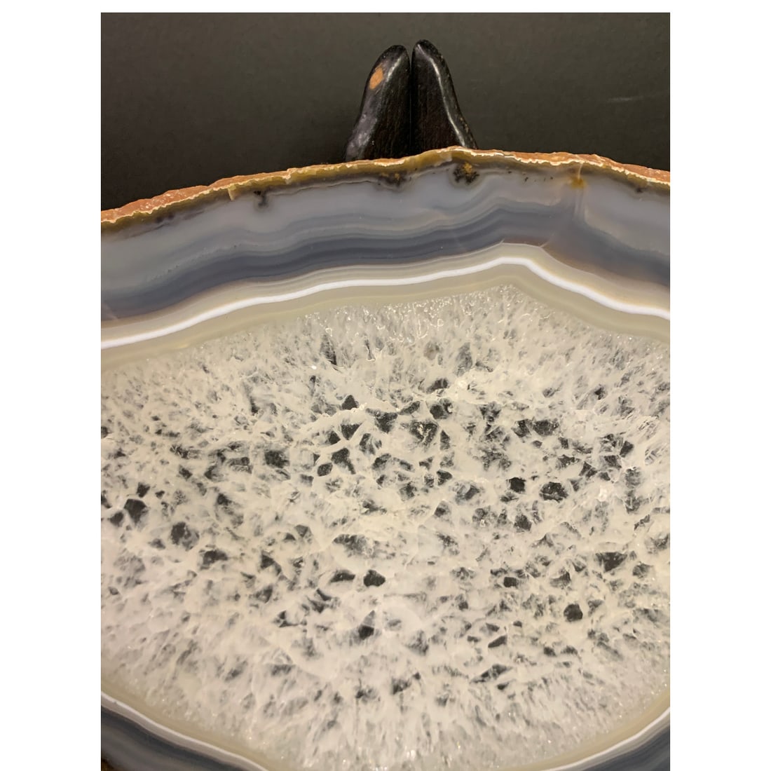 Polished Brazilian Agate Geode Slice - 3