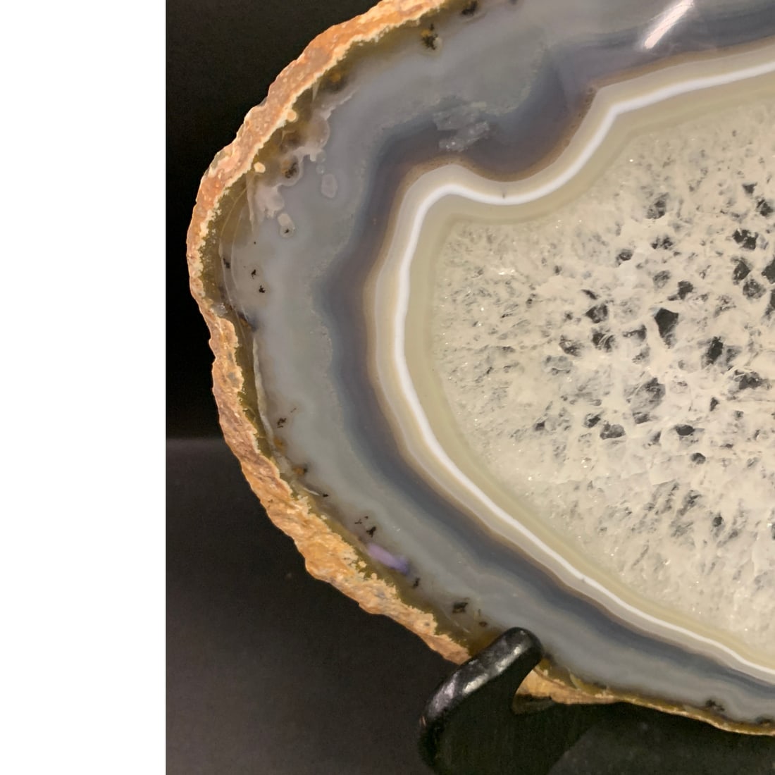 Polished Brazilian Agate Geode Slice - 4