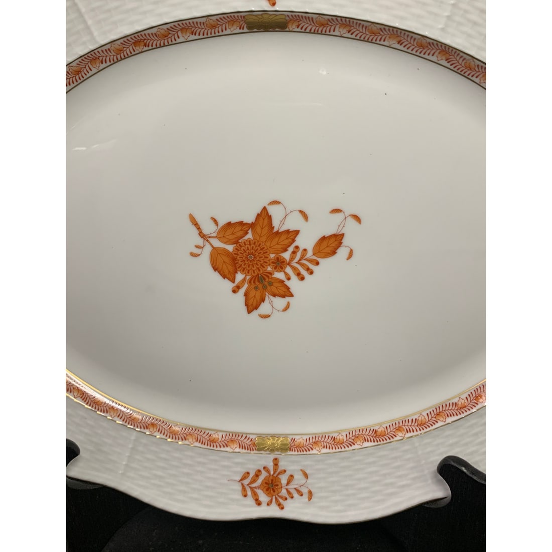 Herend Chinese Bouquet Rust Serving Tray - 2