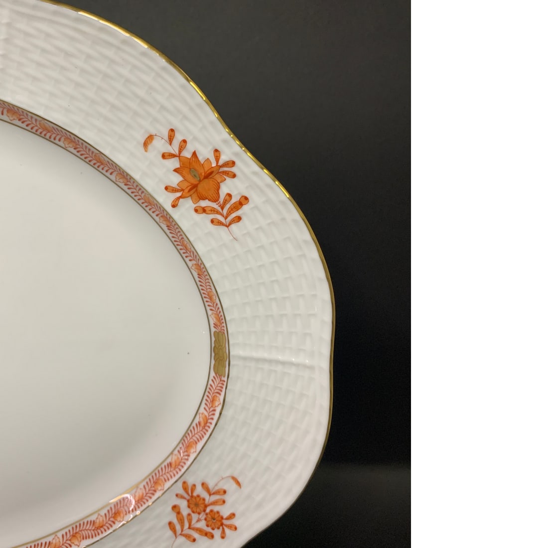 Herend Chinese Bouquet Rust Serving Tray - 3