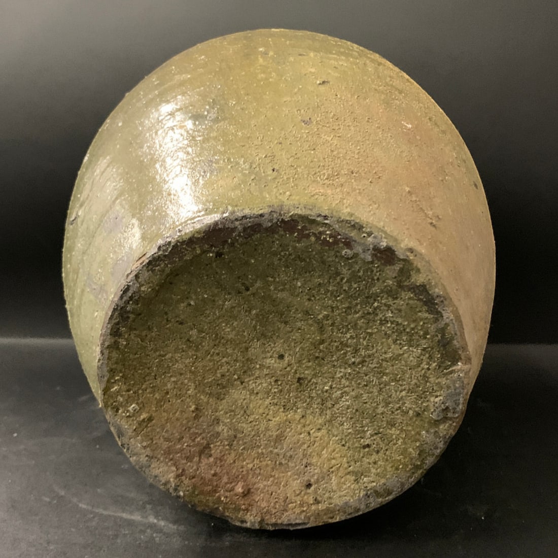 Vintage Green Ceramic Jar - 7