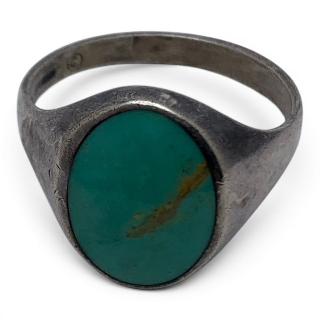 Sterling Silver & Green Turquoise Ring - 2