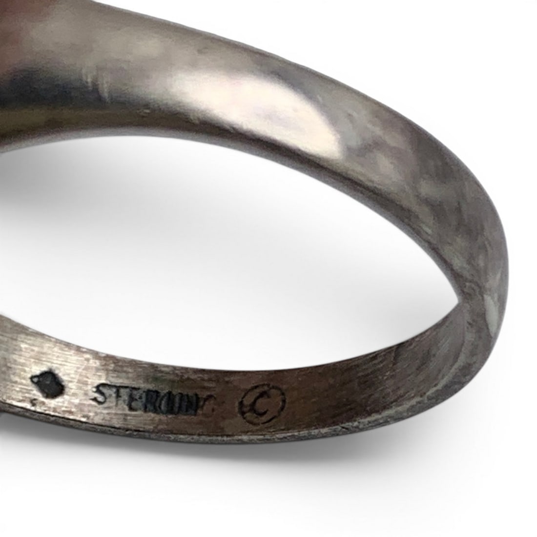 Sterling Silver & Green Turquoise Ring - 7
