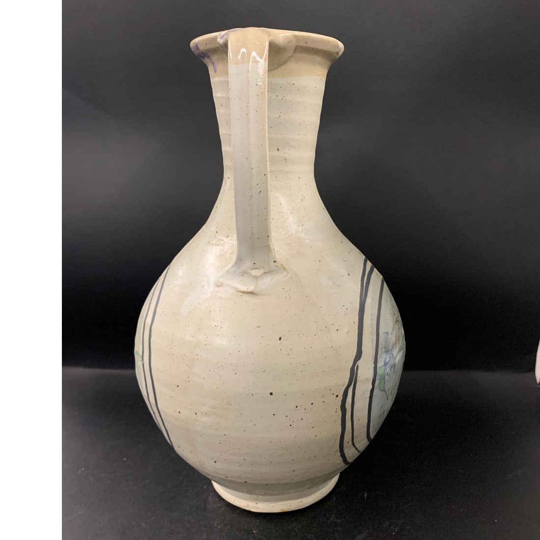 Studio Art Pottery Enamel Pitcher - 3